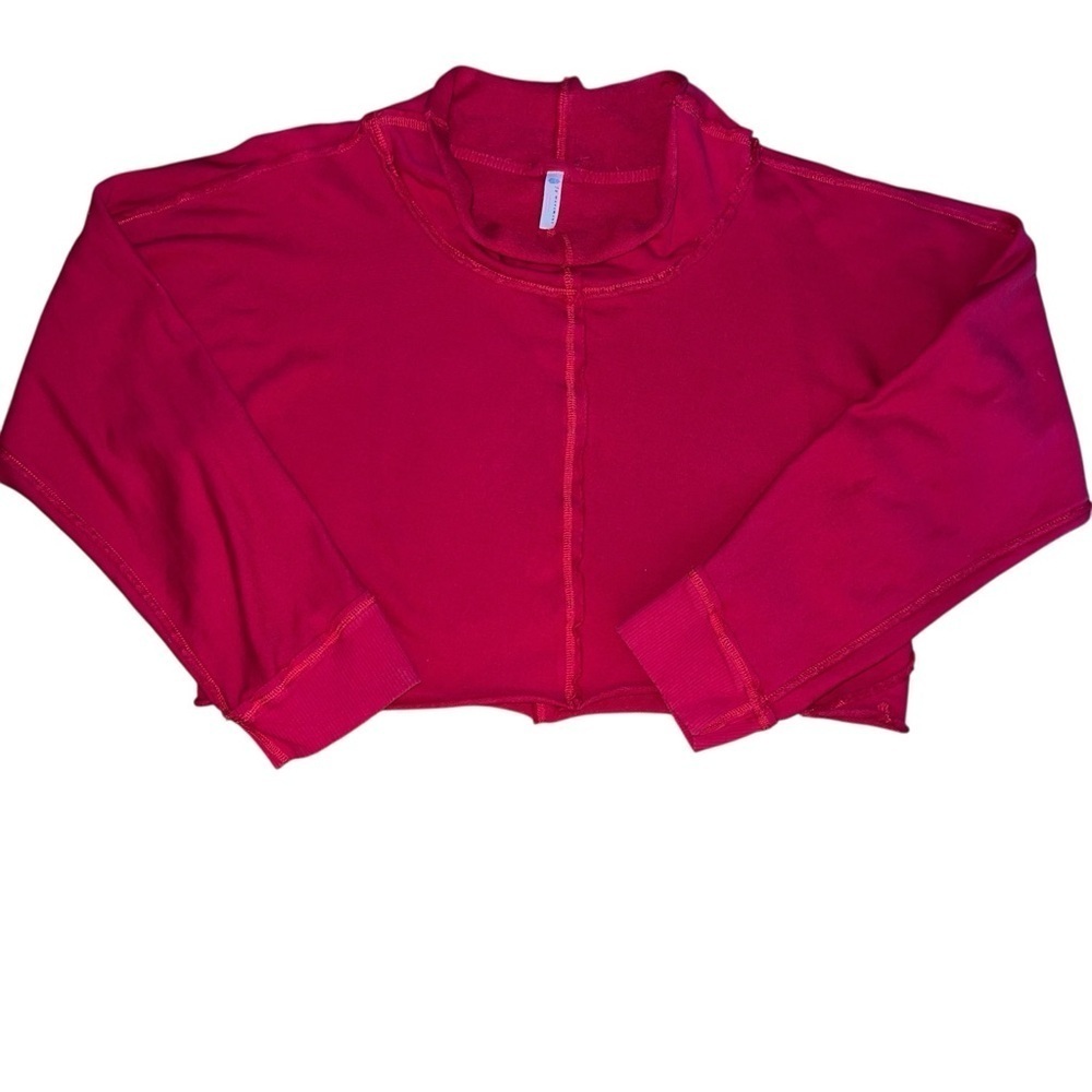 Free People Cool Factor Cropped SweatShirt Size Small